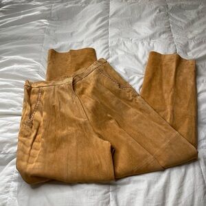 Terry Lewis Classic Luxuries tan suede leather pants | 14
